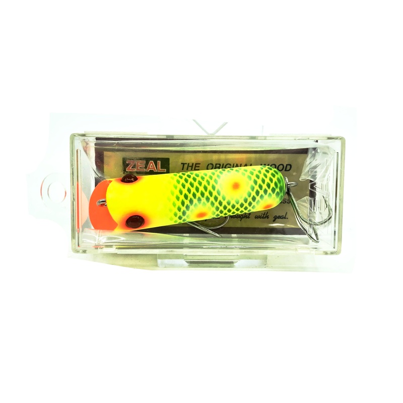 Zeal Uncanny Champ 2001 3/8oz Size , Chartreuse/Green Scale/Orange Belly Color with Box