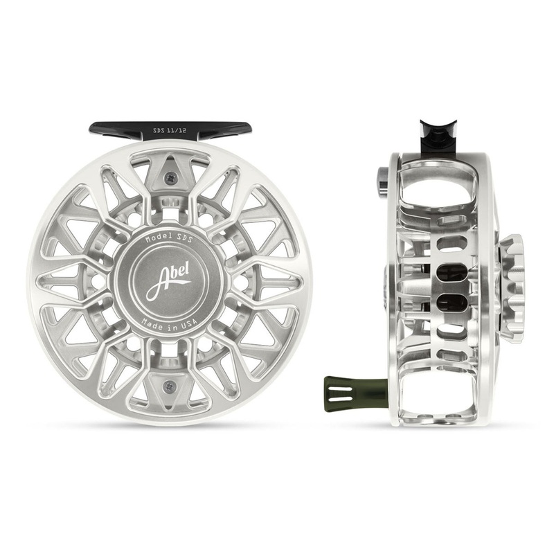 Abel SDS Reel Ported 11/12 Platinum with Deep Green Handle