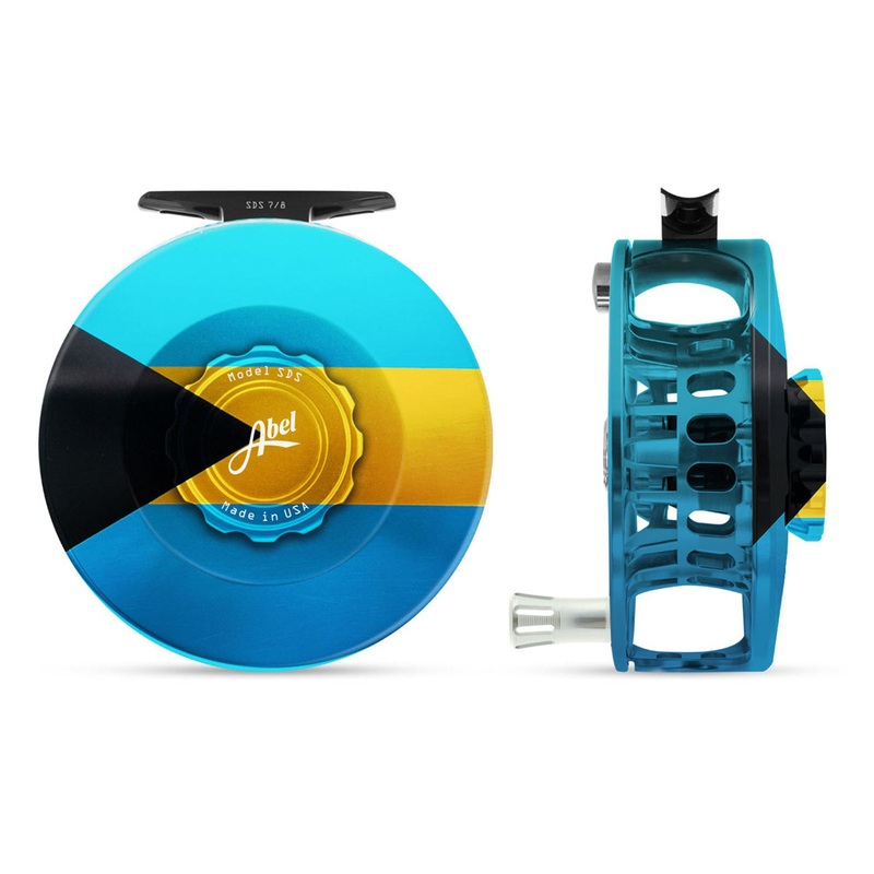 Abel SDS Reel Solid 7/8 Bahama Flag Edition with Platinum Handle