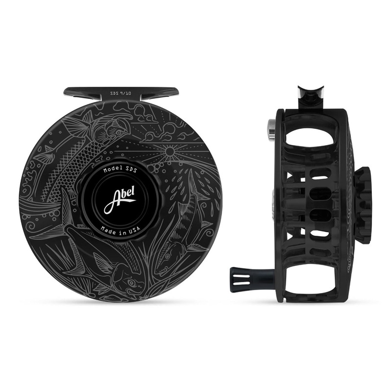 Abel SDS Reel Solid 9/10 Gloss Black, Underwood Slammin' with Black Handle