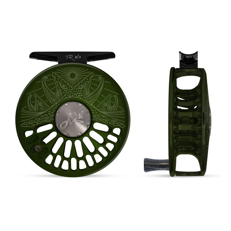 Abel TR Reel 2/3 Deep Green, Underwood Last Light with Ebony Handle