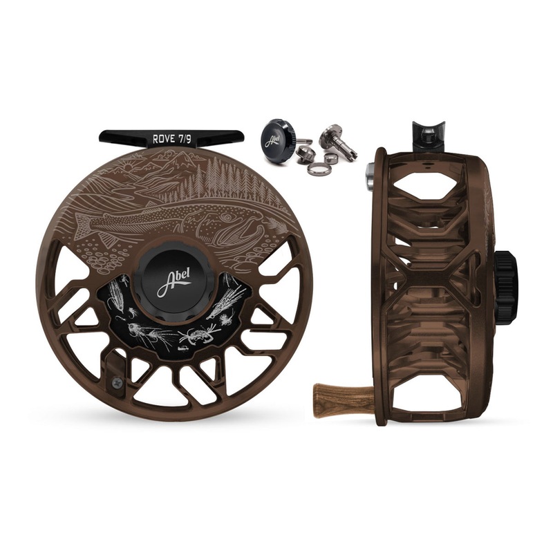 Abel ROVE Ti Reel 7/9 Dark Brown, Black Drag Knob, Underwood Swing with Walnut Handle