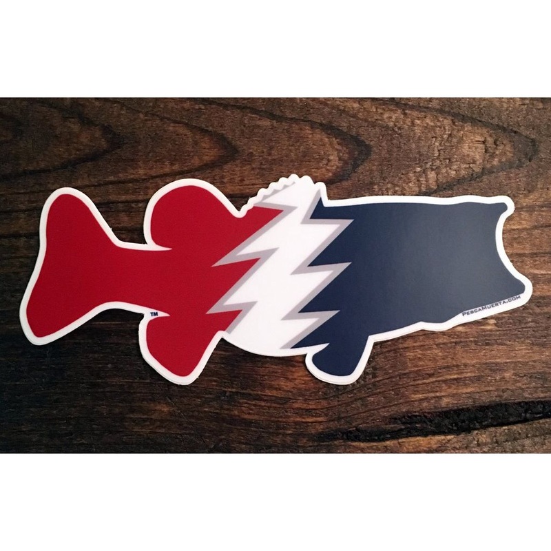 Pesca Muerta Bass Sticker - Grateful