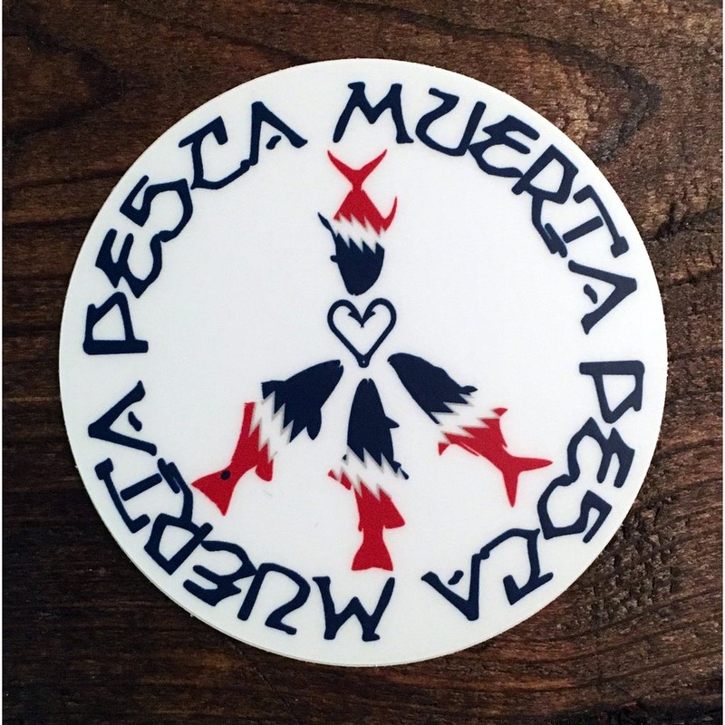 Pesca Muerta Peace Love Pesca Sticker