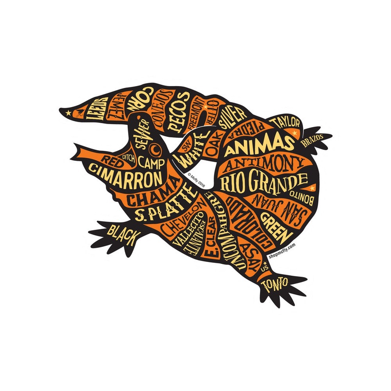 Southwestern US Rivers Sticker