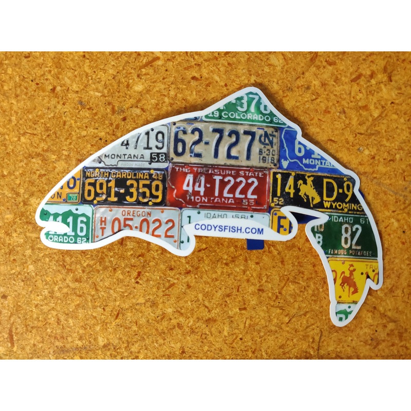 Trout License Plate Sticker