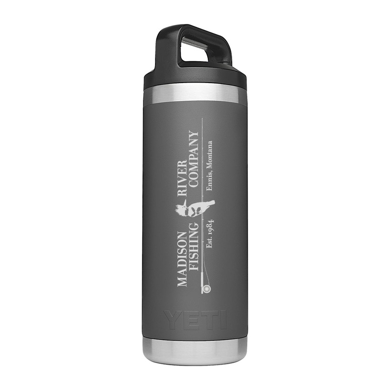 YETI MRFC Logo Rambler 18 oz Bottle Chug Charcoal