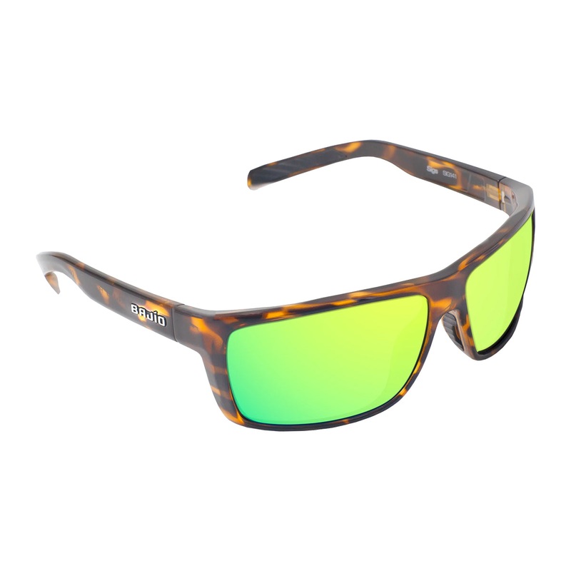Bajio Sigs Sunglasses Brown Tortoise Gloss Green Mirror