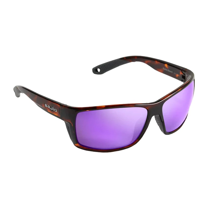 Bajio Sunglasses Bales Beach Brown Tortoise Gloss Violet Mirror Glass