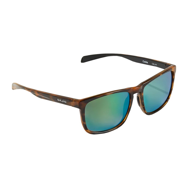 Bajio Sunglasses Calda Brown Tortoise Gloss Green Mirror Glass