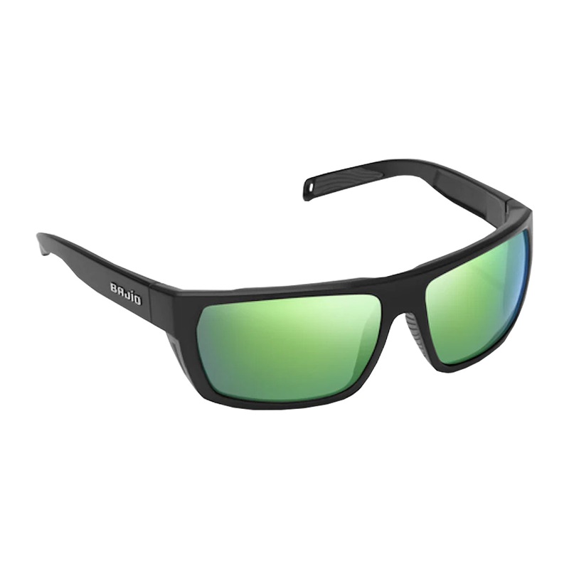 Bajio Sunglasses Palometa Black Matte Green Mirror Glass