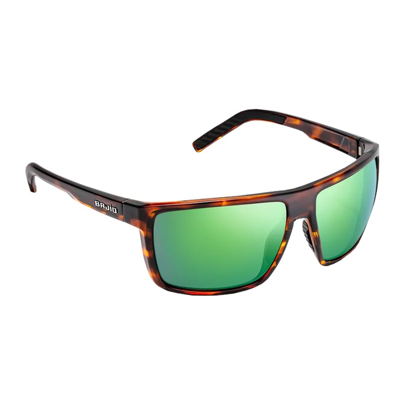 Bajio Sunglasses Toads Brown Tortoise Gloss Green Mirror Glass