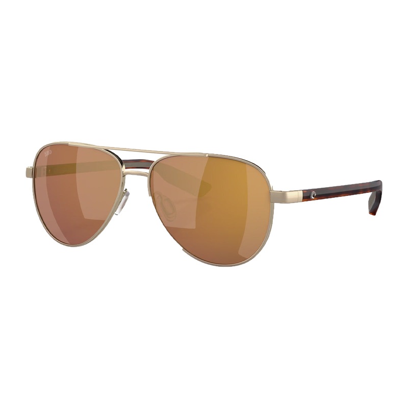 Costa Peli Sunglasses Brushed Gold - Gold Mirror 580G
