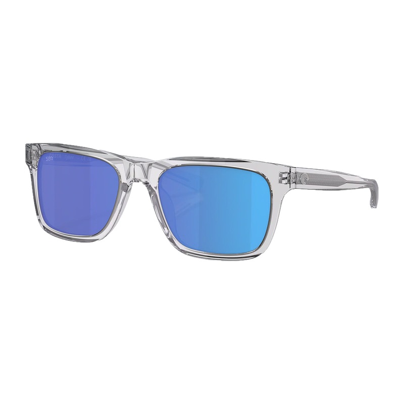 Costa Tybee Shiny Light Gray Crystal Frame Blue Mirror 580G